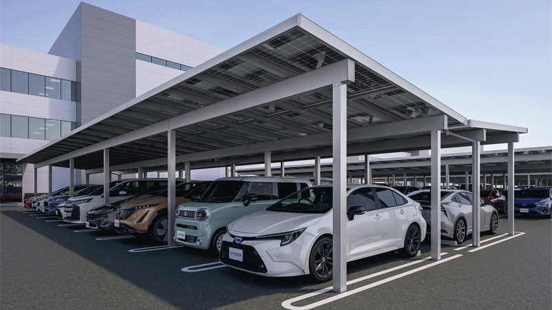 カーポート型太陽光パネル架台「エネジアース」